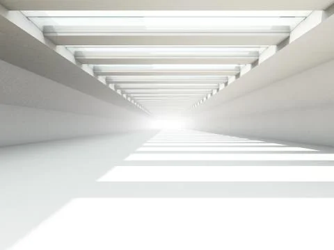 Abstract modern architecture background, empty white open space Stock Illustration