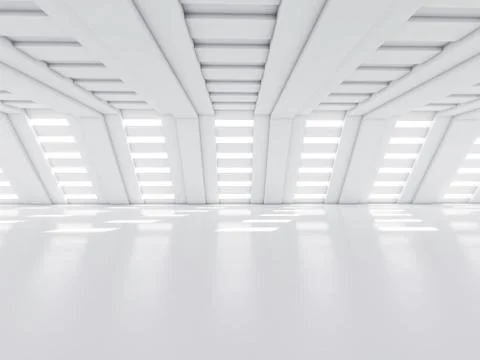 Abstract modern architecture background, empty white open space Stock Illustration