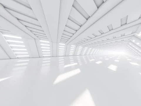 Abstract modern architecture background, empty white open space Stock Illustration