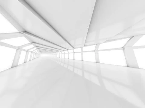 Abstract modern architecture background, empty white open space Stock Illustration