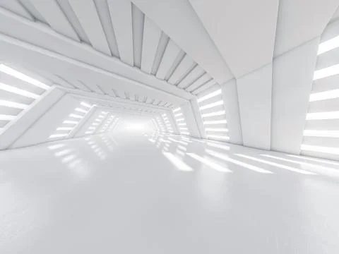 Abstract modern architecture background, empty white open space Stock Illustration