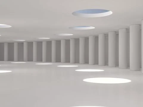 Abstract modern architecture background, empty white open space Stock Illustration