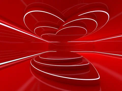 Abstract modern architecture background, empty open space interior. 3D Stock Illustration