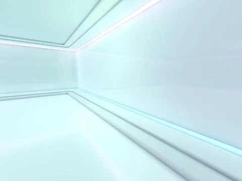 Abstract modern architecture background, empty open space interior. 3D Stock Illustration