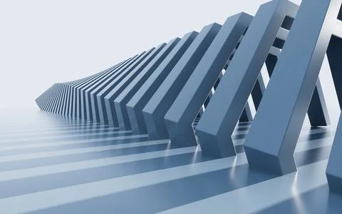 Abstract modern architecture. Clean geometric lines and shapes. 3d rendering. Stock Illustration