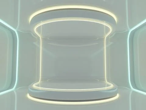 Abstract modern architecture empty background. 3D illustration Stock Illustration