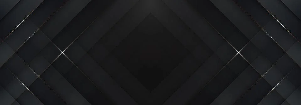 Abstract modern background black diagonal layer stripes pattern and golden li Stock Illustration