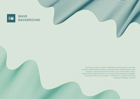 Abstract modern background blue and green wave lines elements with space for イラスト素材