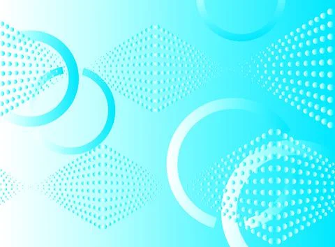 Abstract modern background with circles, dots and triangles. Stock Illustration