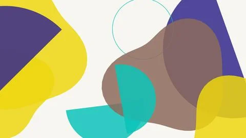 Abstract Modern Background with Colorful Overlapping Geometric Shapes Blobs.. Иллюстрация