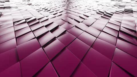 Abstract modern background from cubes. Pink rotating diagonal squares. Ultra- Stock Illustration