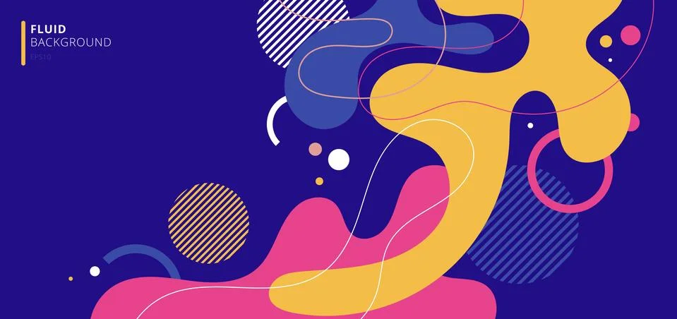 Abstract modern background elements dynamic fluid shapes compositions of colo Stock Illustration