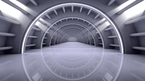 Abstract Modern Background, empty futuristic interior Stock Illustration