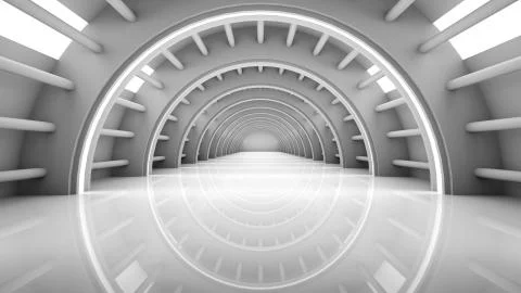 Abstract Modern Background, empty futuristic interior Stock Illustration