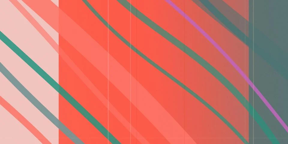 An abstract modern background featuring diagonal stripes in coral, pink, te.. 스톡 일러스트