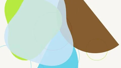 Abstract Modern Background Featuring Overlapping Organic Fluid Shapes and G.. Stock Illustration