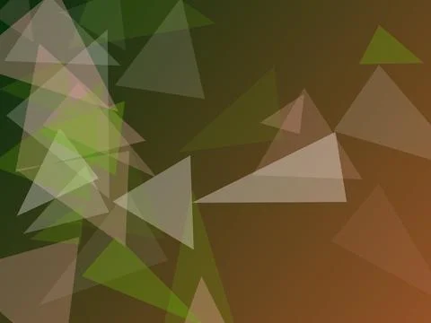 Abstract Modern Background Featuring Overlapping Translucent Green and Brow.. Stockillustratie