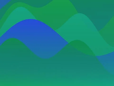 Abstract Modern Background with Flowing Blue and Green Wavy Gradient Lines .. 스톡 일러스트