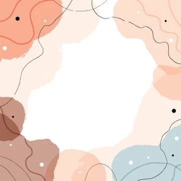 Abstract modern background with fluid organic shapes, pastel colors Stock Illustration