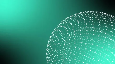 Abstract modern background loop two orbs rotating teal Video stock 61544383