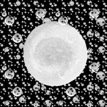 Abstract modern background with spots, blots, circles of various sizes in shades Stock Illustration