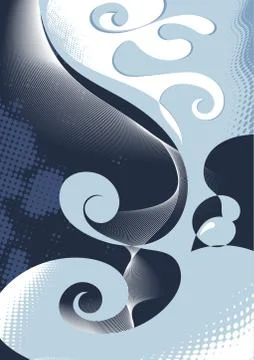 Abstract modern background with squiggles Stock Illustration