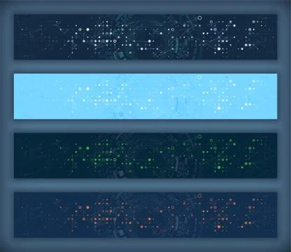 Abstract modern banner with tech elements Stockillustratie