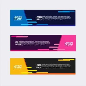 Abstract modern banner template design Stock Illustration