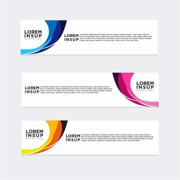Abstract modern banner template design Stock Illustration