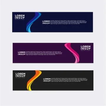 Abstract modern banner template design Illustrazione stock