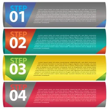 Abstract modern banner vector with numbered Illustrazione stock