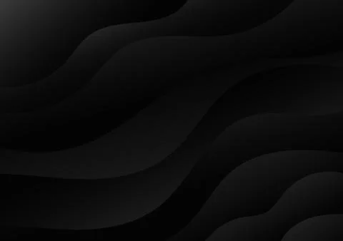 Abstract modern black dynamic wave layer background and texture. Stock Illustration