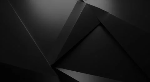 Abstract modern black triangular geometric background with gradient lightin.. Stock Illustration