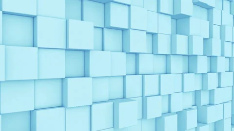 Abstract modern blue cubes pattern background Stock Footage 156094618