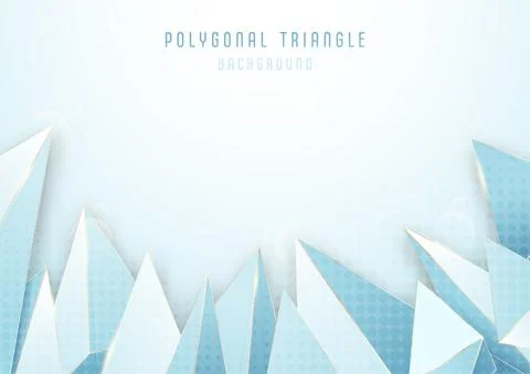 Abstract modern blue triangles artwork design decorative template. Иллюстрация