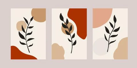 Abstract Modern Boho Aesthetic Illustrazione stock