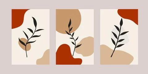 Abstract Modern Boho Aesthetic Illustrazione stock