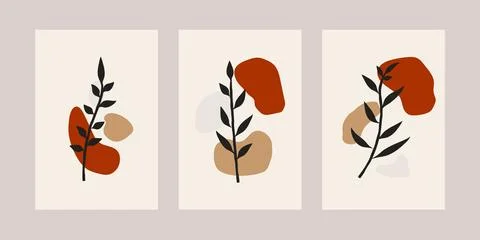 Abstract Modern Boho Aesthetic Illustrazione stock