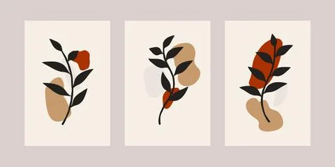 Abstract Modern Boho Aesthetic Illustrazione stock