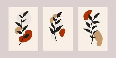 Abstract Modern Boho Aesthetic Illustrazione stock