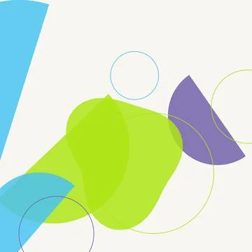 Abstract Modern Boho Background with Minimalist Geometric Shapes and Organi.. Stock Illustration