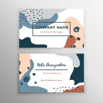 Abstract Modern Business Card. Brush Texture. Modern Background Stock Illustration