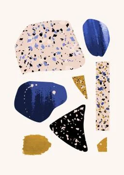 Abstract Modern Collage Design Illustrazione stock