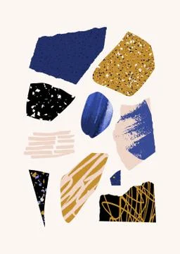 Abstract Modern Collage Design Stock Illustration
