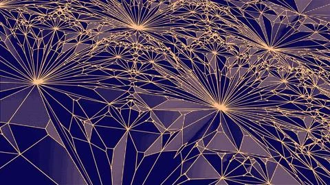 Abstract modern colored wire background. Graphic art design. 3d rendering 库存插图