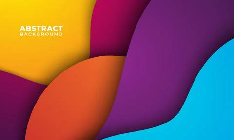 Abstract modern colorful, gradient dynamic geometric abstract wavy background Stock Illustration