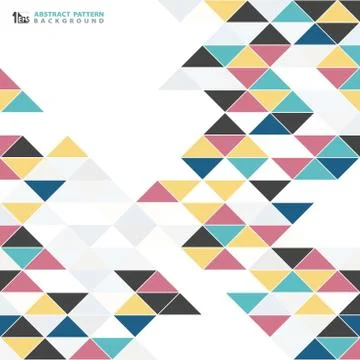 Abstract modern colorful triangle pattern design background. Illustrazione stock