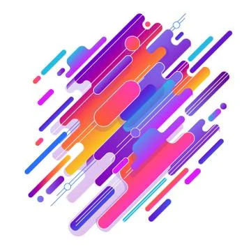 Abstract modern composition background with colorful original elements Stock Illustration