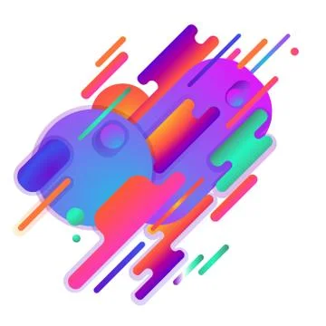 Abstract modern composition background with colorful original elements. Vector Stock Illustration