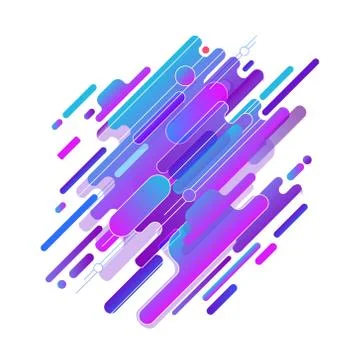 Abstract modern composition background with colorful original elements Stock Illustration